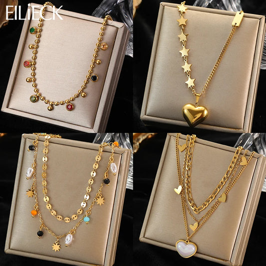 Product title is Luisa 316L Heart Pearl NECKLACES  