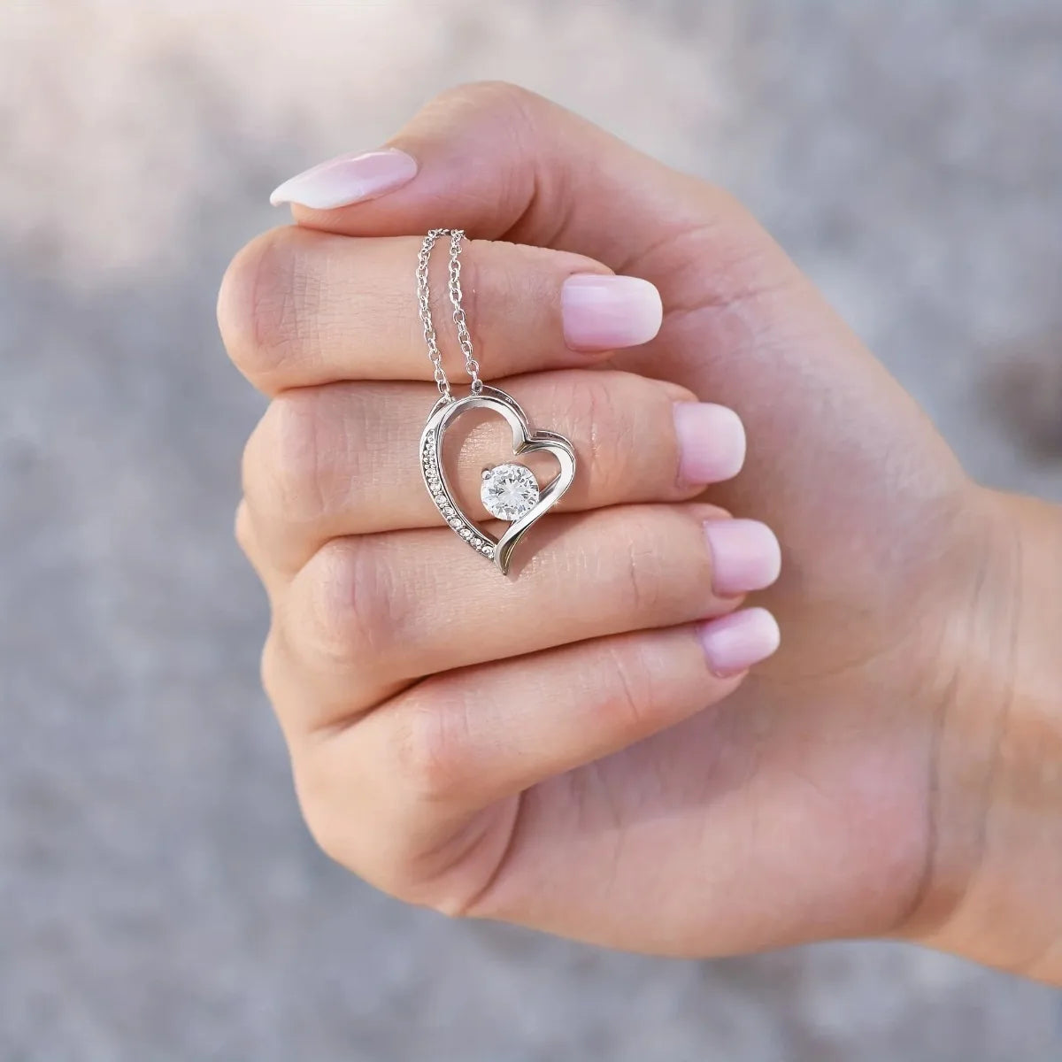 Heart shaped necklace Mother's Day