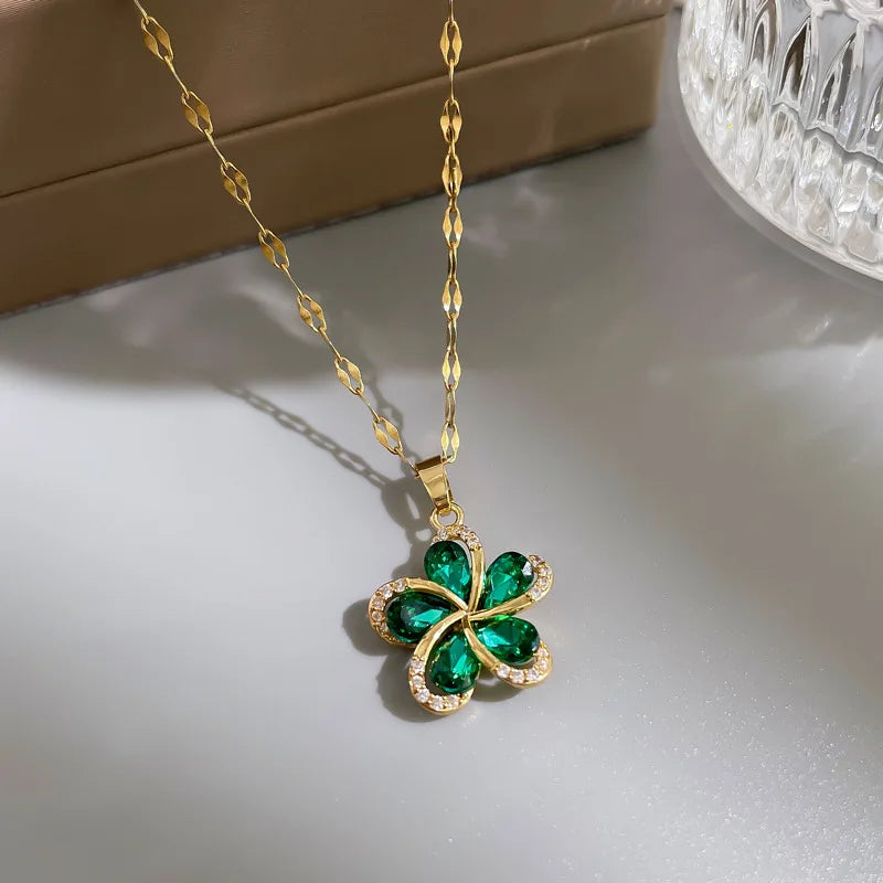Product title :Borja New Luxury Green Necklace  