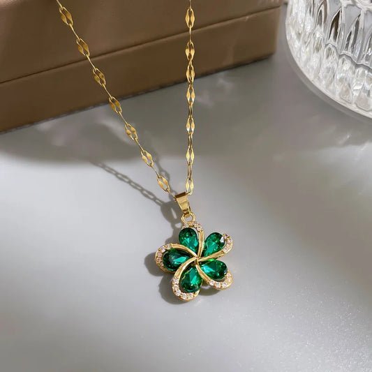 Product title :Borja New Luxury Green Necklace  