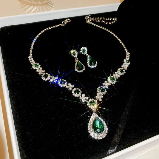 Product title is Women's Crystal Jewelry Set for Wedding  