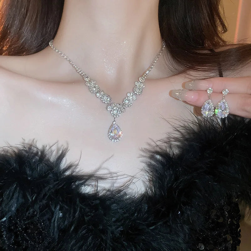 Women's Crystal Jewelry Set for Wedding