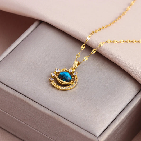 Product title  is New Earth Necklaces Dream Planet   