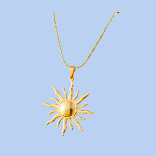 Product title is YURO 316L Sun Shape Necklace   